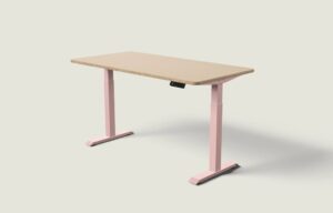 Desktronic – Biurko HomeOne – Zgaszony róż / Bambus / 160×80 cm