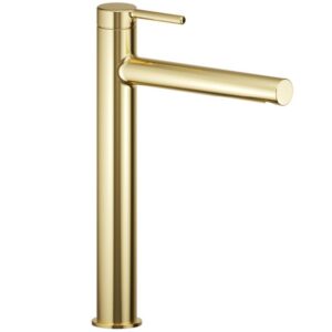 Bateria umywalkowa wysoka Pi złoty połysk – nowoczesny design, wysoka jakość, elegancki kolor