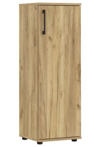 Regał biurowy minimalistyczny z drzwiczkami dąb craft M0-E50