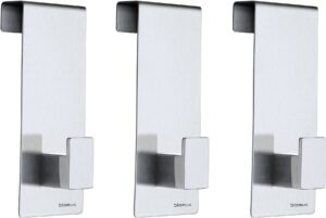 Wieszaki na drzwi Menoto stal matowa 3 szt. – elegancki design, stal matowa, praktyczne rozwiązanie