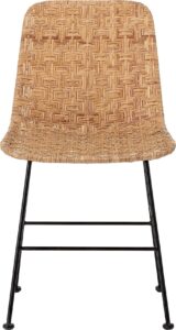 Krzesło Kitty brązowe rattanowe – elegancki design, wygodne siedzisko, naturalny materiał