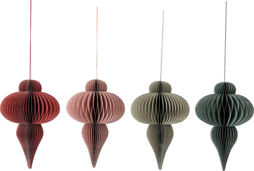Ozdoby choinkowe Milay 30 cm 4 szt. – eleganckie dekoracje, stylowy design, idealne na święta