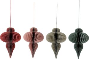 Ozdoby choinkowe Milay 30 cm 4 szt. – eleganckie dekoracje, stylowy design, idealne na święta