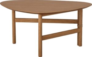 Stolik kawowy Koos – elegancki design, kolor dąb, rozmiar 100×60 cm, materiał drewno i metal