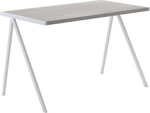 Biurko elg dębowy bielony blat śnieżnobiała rama – nowoczesny design, funkcjonalność, naturalne materiały