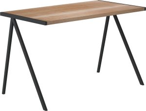 Biurko elg dębowy blat czarna rama – elegancki design, funkcjonalność, trwałość