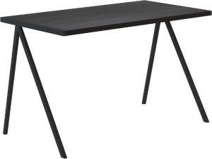 Biurko elg dębowy czarny blat czarna rama – nowoczesny design, trwałe materiały, funkcjonalność