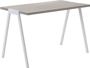 Biurko fjord dębowy bielony blat biała rama – nowoczesny design, funkcjonalność, trwałość