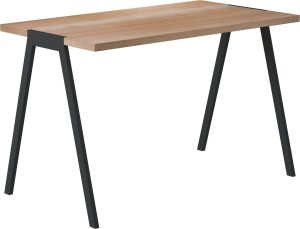 Biurko fjord dębowy blat czarna rama – nowoczesny design, wytrzymałe materiały, elegancki wygląd
