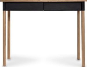 Biurko Flow czarne z dębowym blatem – nowoczesny design, funkcjonalność, trwałe materiały