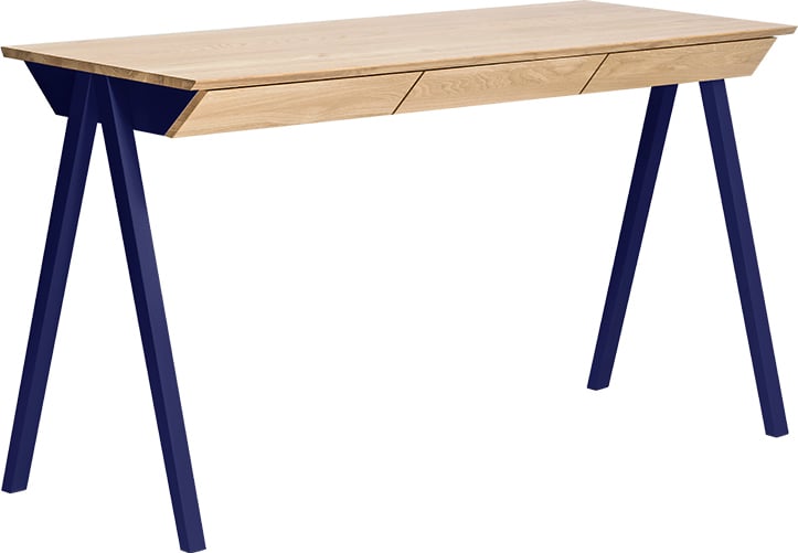 Biurko vogel duże granatowe nogi – styl skandynawski, funkcjonalność, elegancki design