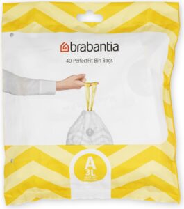 Worki na śmieci Brabantia PerfectFit rozmiar A 3 l 40 szt. – idealne do codziennego użytku, mocne, funkcjonalne