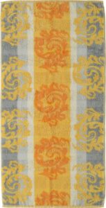 Ręcznik Cashmere żakard 80 x 150 cm jasnopomarańczowy – luksusowy materiał, elegancki wzór, doskonała chłonność