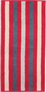 Ręcznik Heritage Stripes 50 x 100 cm koralowy – wysoka jakość, delikatny w dotyku, szybko schnie