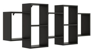 Czarna Minimalistyczna Półka Ścienna H0-G01