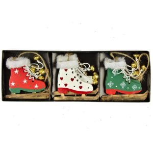 Dekoracja do zawieszania 8cm 6szt mix – różnorodne wzory, kompaktowy rozmiar, idealne do dekoracji