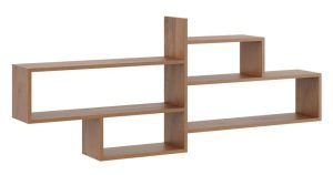 Minimalistyczna półka ścienna w kolorze orzecha D5-H18