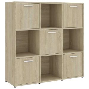 Minimalistyczny Regał Na Książki Dąb Sonoma Z7-F33