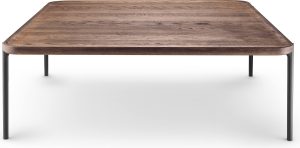 Stół Savoye 100 x 100 cm – elegancki design, ciemny dąb, idealny do nowoczesnych wnętrz