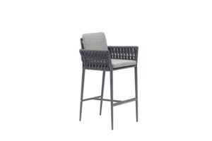 Hoker ogrodowy na taras HUG  59x61x104 Couture Jardin antracytowy aluminium