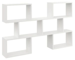 Biała minimalistyczna półka na książki N7-K19