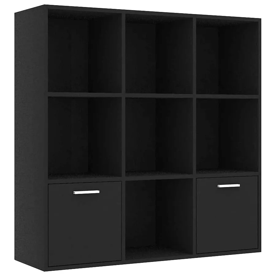Czarny minimalistyczny regał C2-B17