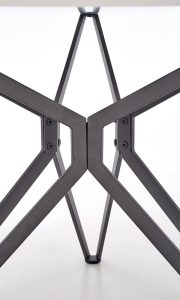 Stół okrągły biały / czarny mat 120 cm Pixel – nowoczesny design, elegancki kolor, solidna konstrukcja