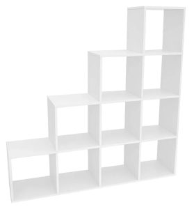 Minimalistyczny Regał Biały Schodkowy N3-K23