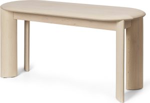 Ławka Bevel z drewna bukowego – elegancki design, naturalny kolor, trwały materiał