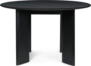 Stół Bevel okrągły czarny z drewna bukowego – elegancki, funkcjonalny, stylowy