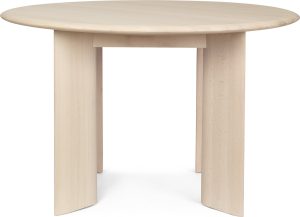 Stół Bevel okrągły naturalny z drewna bukowego – elegancki design, trwały materiał, idealny do jadalni