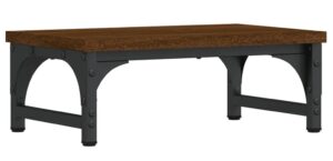 Podstawka na monitor z metalowym stelażem brązowy dąb L0-P89