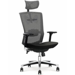 Fotel Obrotowy Ambasador Czarny/Popielaty – elegancki design, funkcjonalność, komfort
