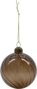 Bombka Fluted 8 cm bursztynowa – elegancka ozdoba, szkło, dekoracja świąteczna