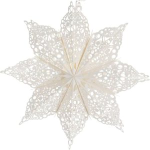 Dekoracja świąteczna Clip gwiazda 60 cm biała – efektowna ozdoba, idealna na święta, duży rozmiar, elegancki design