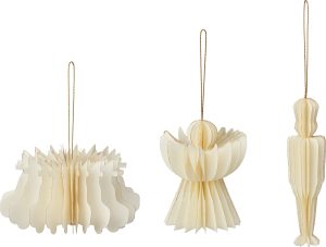 Ozdoby choinkowe Humdakin 3 szt. – eleganckie, świąteczne dekoracje, różne wzory, wysokiej jakości materiał