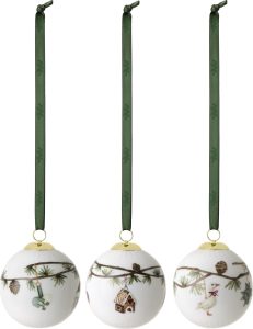 Bombki Hammershøi Christmas 3 szt. – elegancki design, świąteczny klimat, szkło