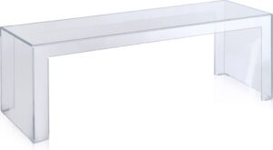 Stolik kawowy Invisible Side kryształowy – elegancki design, przezroczysty, szklany