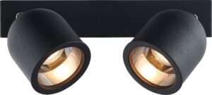Kinkiet Spark 2 czarny z łączeniem srebrnym – elegancki design, nowoczesny styl, idealny do wnętrz