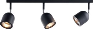 Kinkiet Spark 3 czarny z łączeniem srebrnym – elegancki styl, nowoczesny design, doskonałe oświetlenie