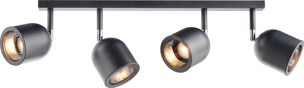 Kinkiet Spark 4 antracytowy z łączeniem srebrnym – nowoczesny design, elegancki kolor, idealny do każdego wnętrza
