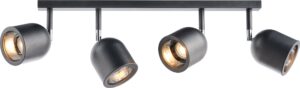 Kinkiet Spark 4 antracytowy z łączeniem srebrnym – nowoczesny design, elegancki kolor, idealny do każdego wnętrza