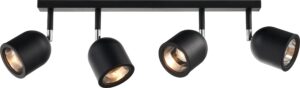 Kinkiet Spark 4 czarny z łączeniem srebrnym – elegancki design, nowoczesny styl, idealny do różnych wnętrz