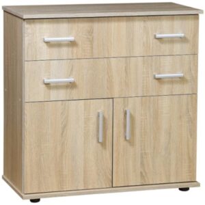 Komoda 2+2 BL dąb sonoma – funkcjonalna, elegancka, z szufladami, w naturalnym odcieniu