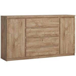 Komoda 2D4S Fribo Frik02 Dąb Ribbeck Złoty – nowoczesny design, funkcjonalność, dąb, 2 drzwi, 4 szuflady