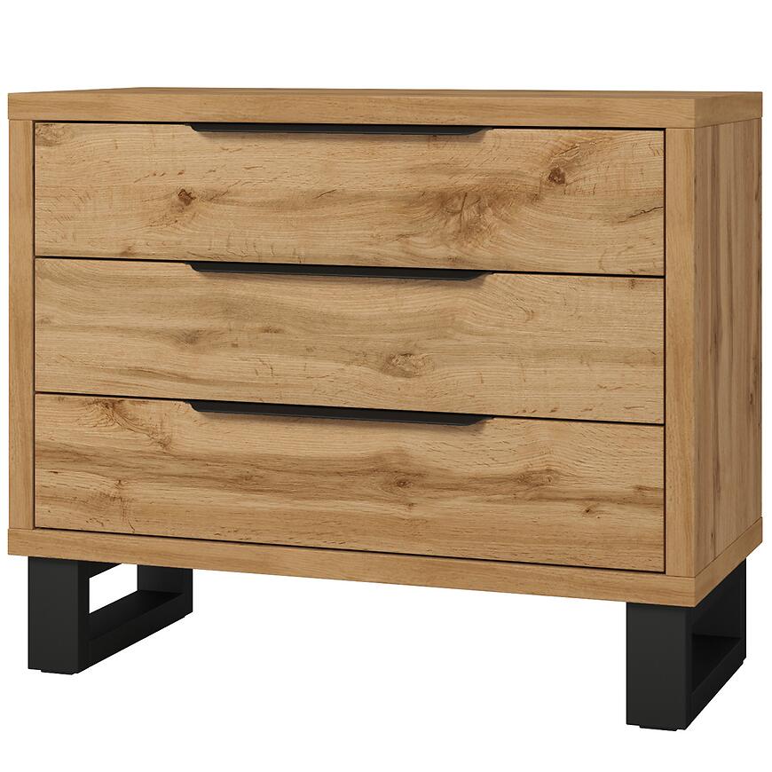 Komoda 3s Halle S 27 Dąb Wotan – nowoczesny design, funkcjonalność, naturalny kolor, trwały materiał