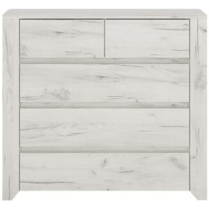 Komoda 5S Angel Typ-43 White Craft – funkcjonalny mebel, elegancki design, pojemne szuflady, biała kolorystyka
