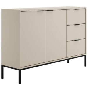 Komoda Austin Kaszmir/Czarny – nowoczesny design, praktyczne przechowywanie, wysoka jakość materiałów