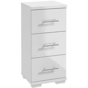 Komoda Bari B35 0D3S DSM biały – nowoczesny design, pojemne szuflady, trwały materiał
