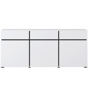 Komoda Cross3d3s Biały/Czarny – nowoczesny design, przestrzeń do przechowywania, elegancka kolorystyka